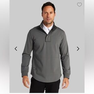 BYLT Basics Elite + Fairway Pullover Quarter Zip Charcoal Large